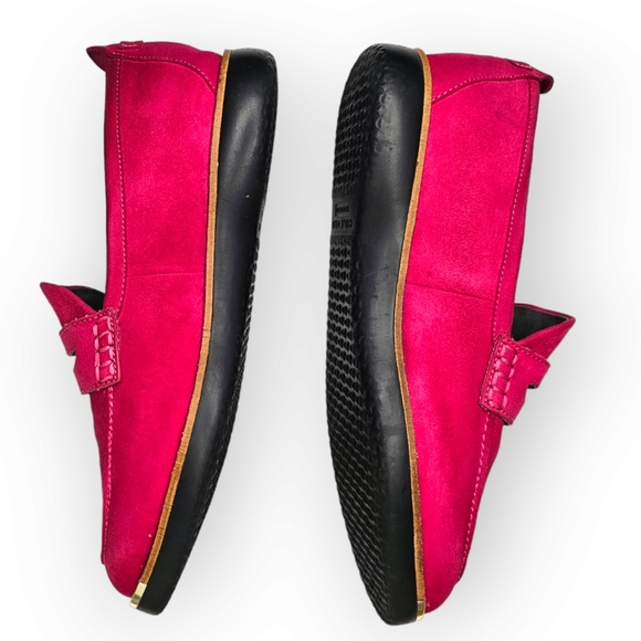 COLE HAAN - WOMENS GRAND AMBITION TOLLY PENNY LOAFERS Fuschia Size 7M - Picture 5 of 9